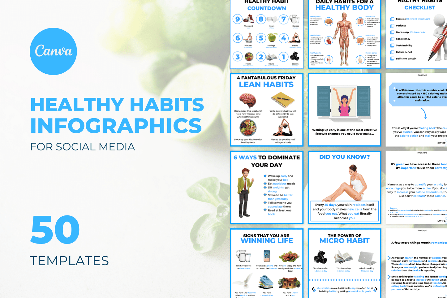 50 Healthy Habits Infographics