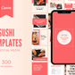 300 Sushi Templates for Social Media