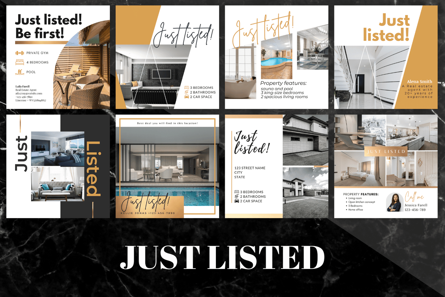 100 Luxurious Golden Templates for Real Estate