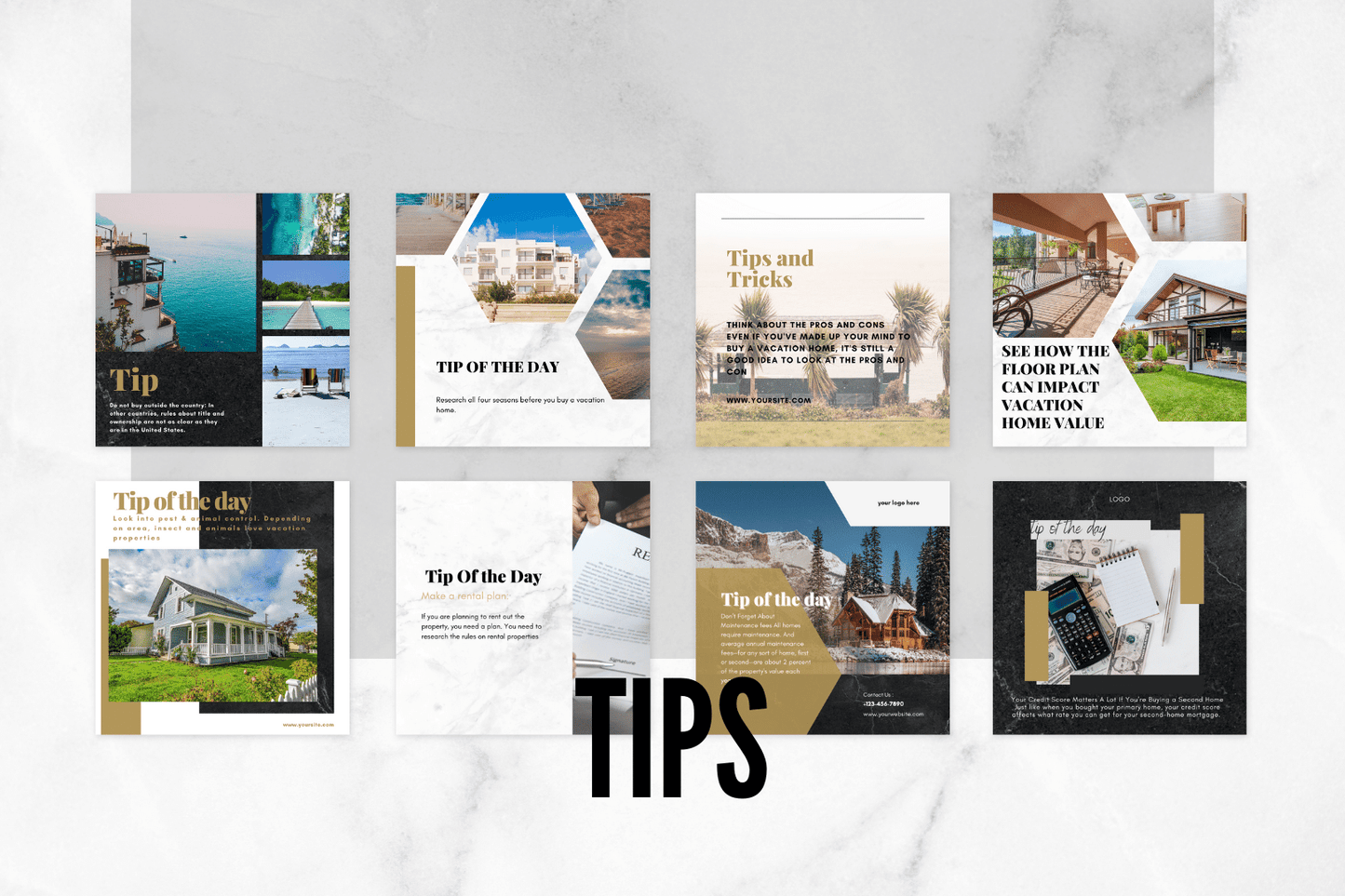 200 Vacation Homes Templates for Social Media