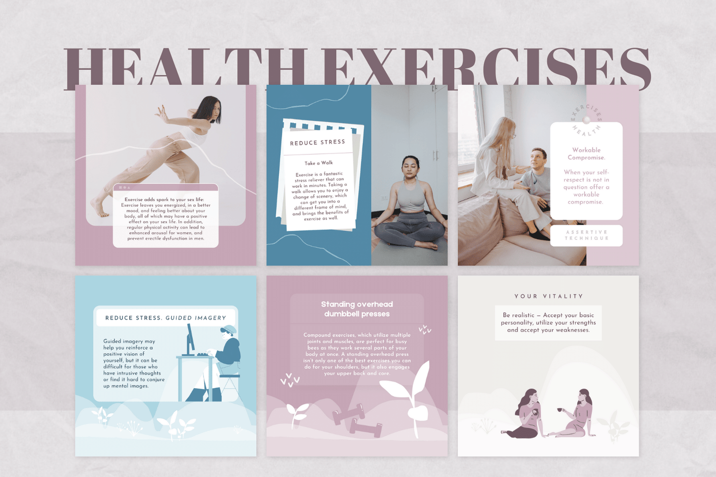 200 Women's Health Templates for Social Media