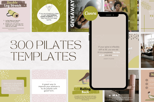 300 Pilates Templates for Social Media