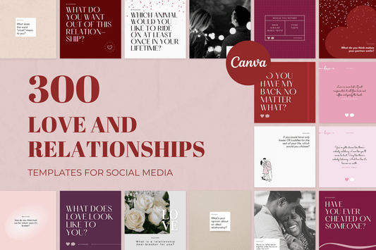 300 Love And Relationships Templates for Social Media