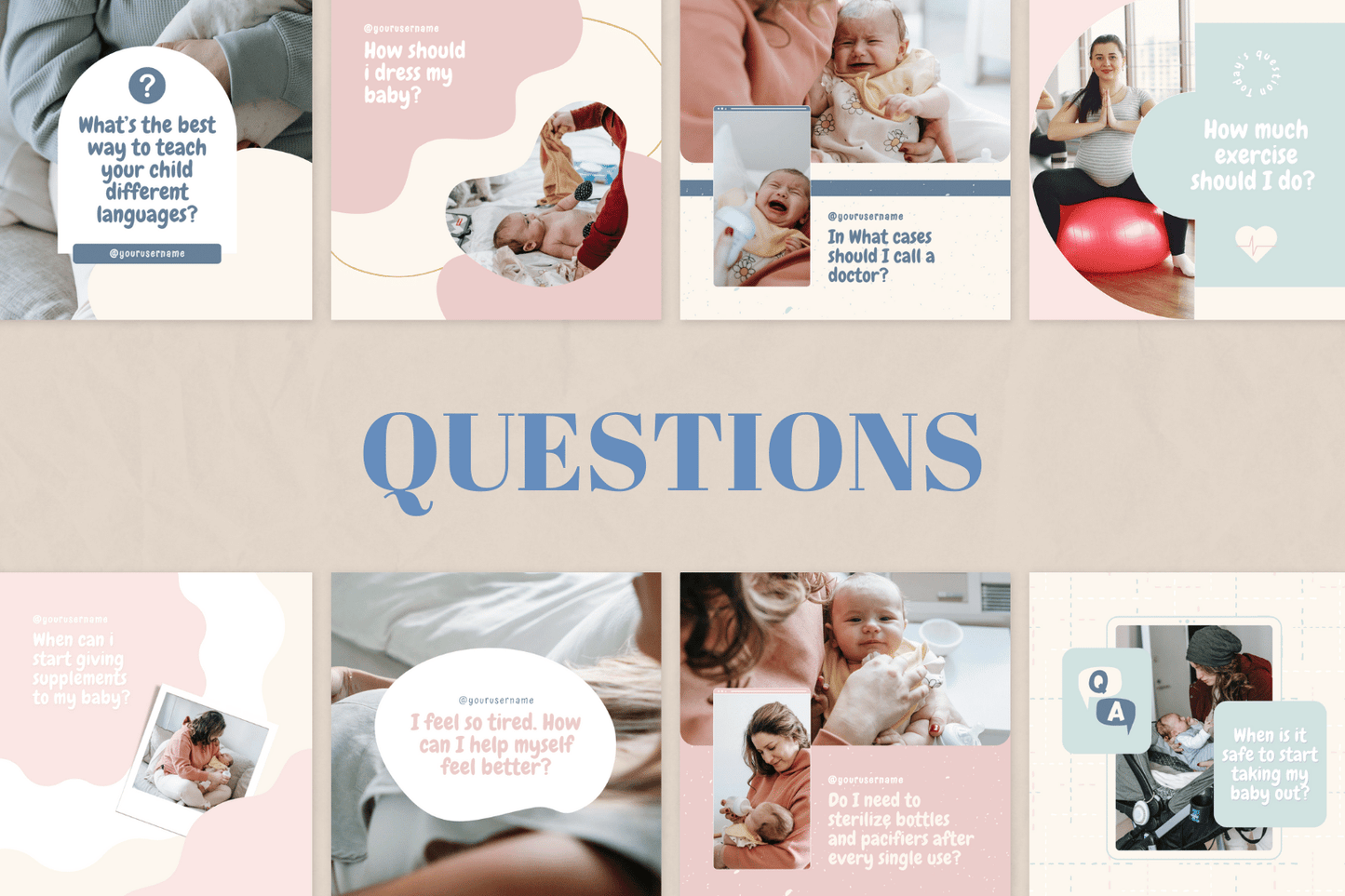 250 Pregnancy and Maternity Templates for Social Media