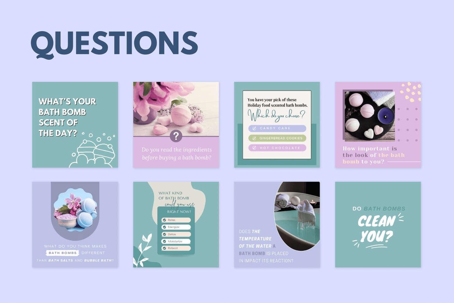 200 Bath Bombs Templates for Social Media