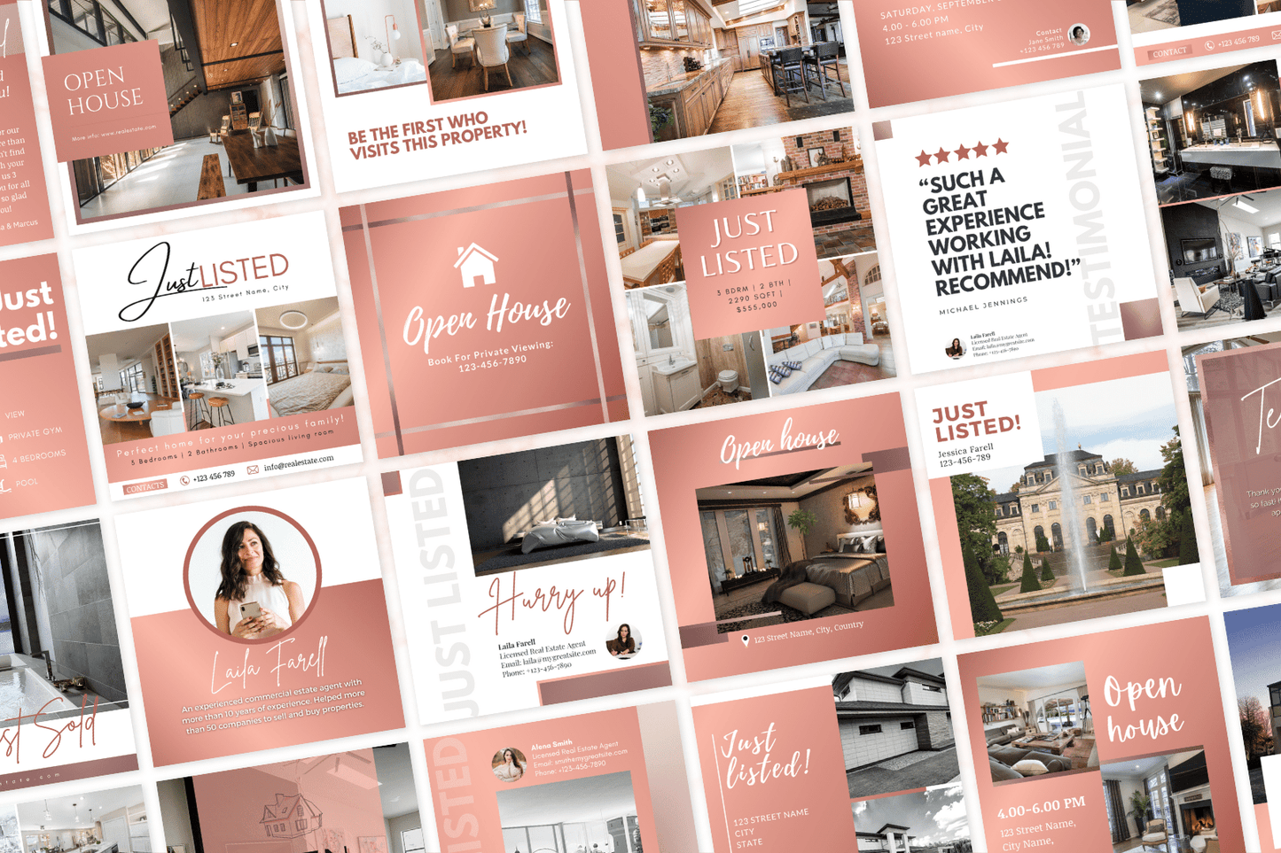 100 Luxurious Rose Gold Templates for Real Estate