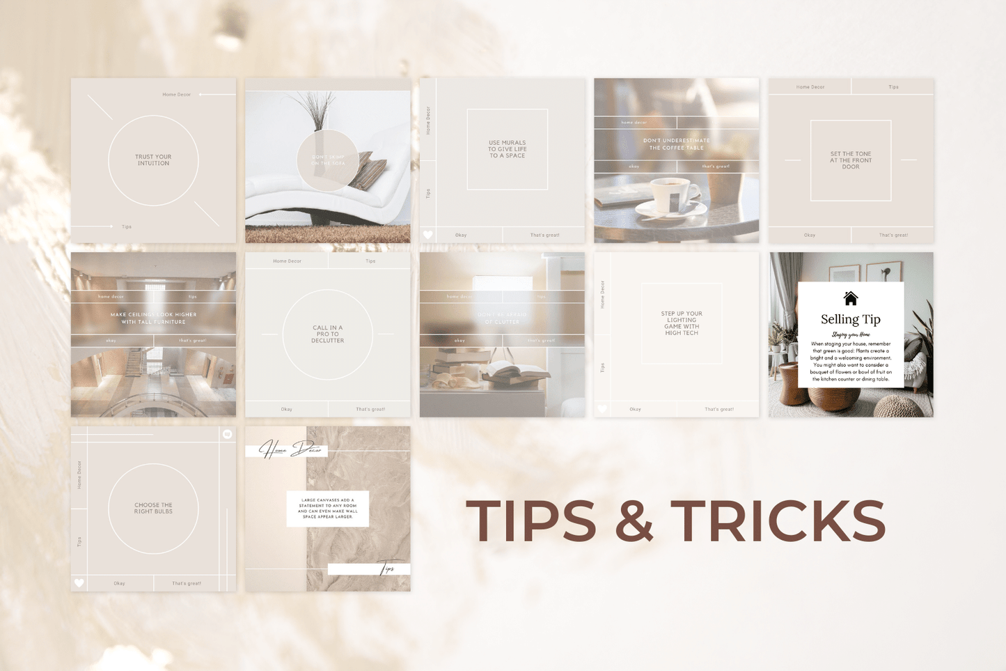 300 Home Decor Templates for Social Media