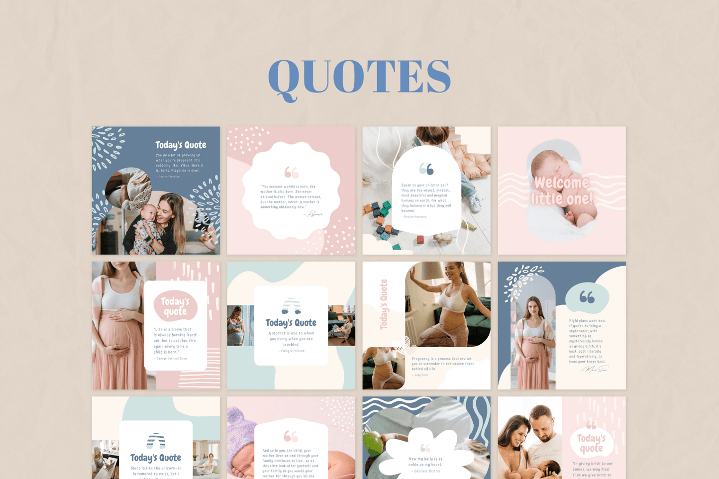 250 Pregnancy and Maternity Templates for Social Media