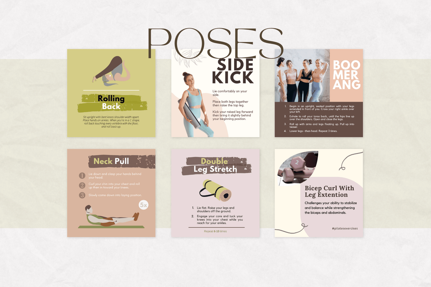 300 Pilates Templates for Social Media