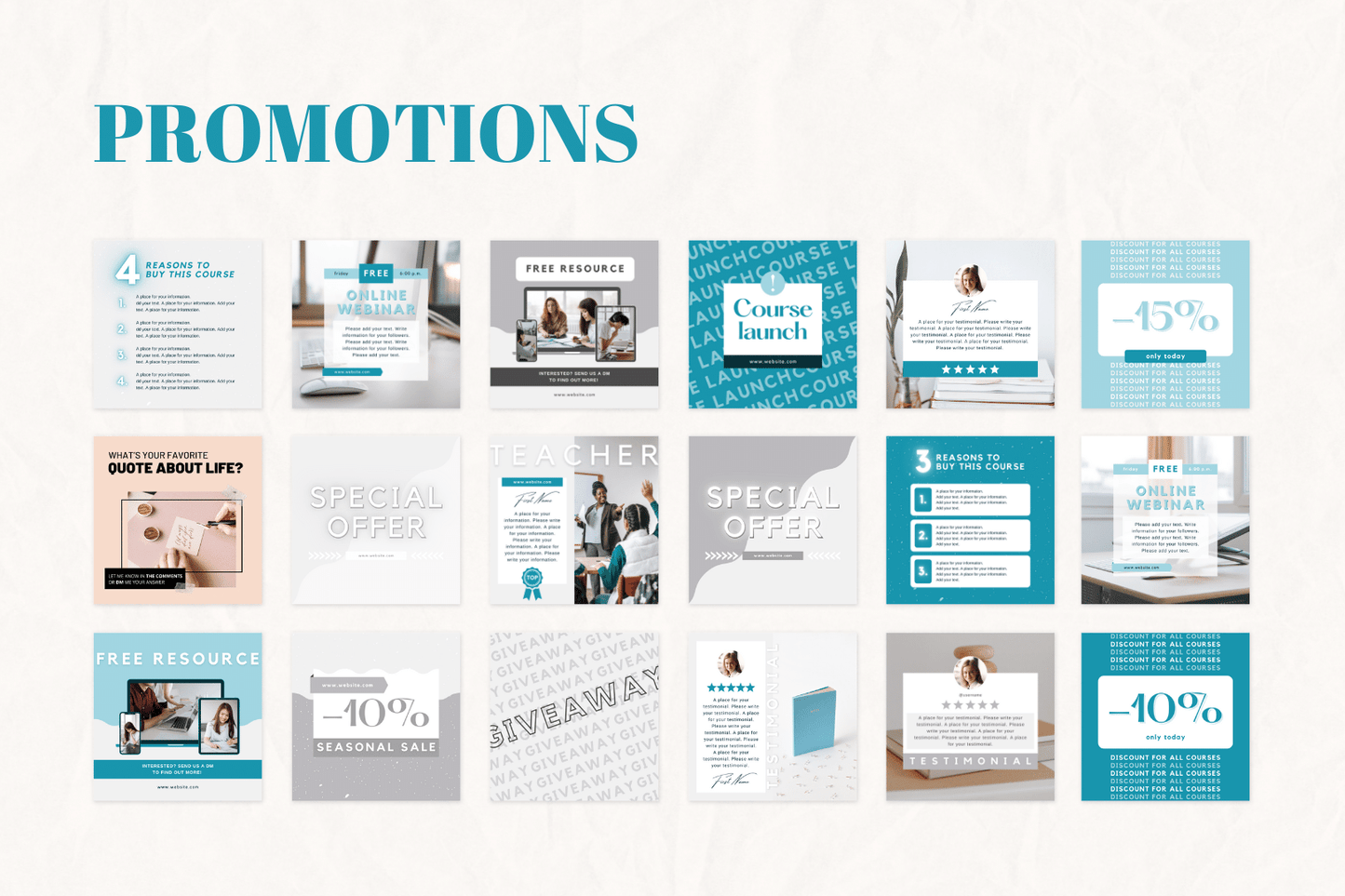 200 Education Templates for Social Media