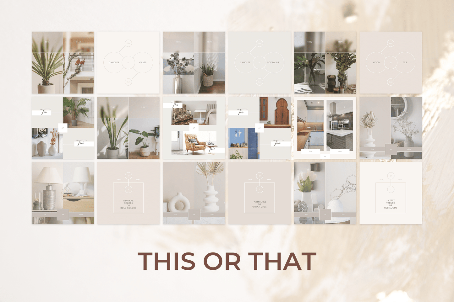 300 Home Decor Templates for Social Media